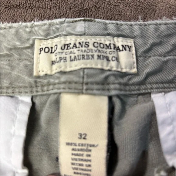 Rare Vintage POLO JEANS COMPANY Military Surplus Cargo Denim Shorts 2000s SZ 32 - Picture 3 of 6